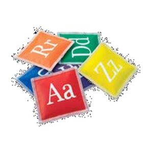 ABC مجسمات على شكل أكياس صغيرة سم، حرف كبير13×13 كيس من القماش الناعم، بحجم26