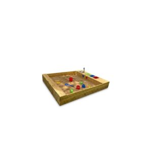 صندوق رمل مع مطبخ صغير